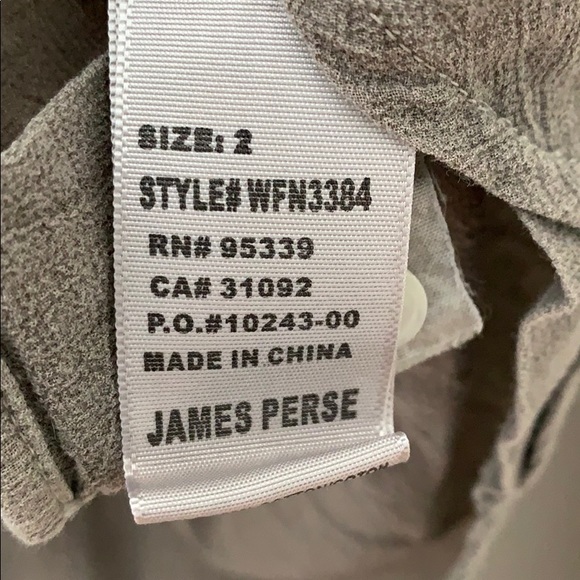 James Perse khaki utility shirt. Size 2 - Picture 3 of 5